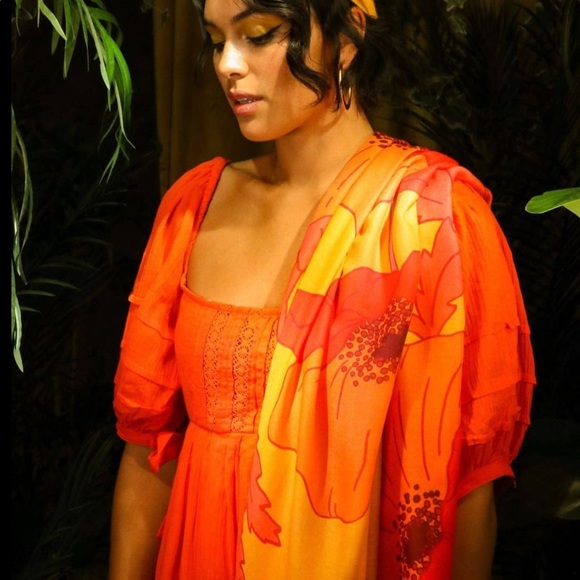 Powder Designs Bright Poppy Scarf - Picture 5 of 6